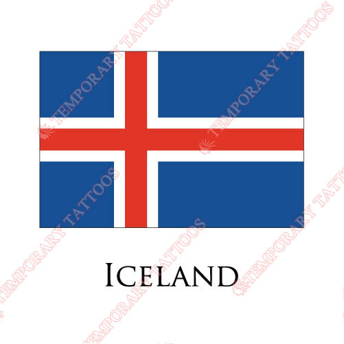 Iceland flag Customize Temporary Tattoos Stickers NO.1893